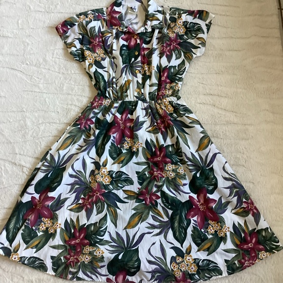 Tapestry Dresses & Skirts - Vintage Tapestry Tropical Floral Dress – Size 14 – Made in USA